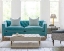 Photoshoot Images: Haresfield 3 seater sofa in Omega Velvet Airforce Blue and piping in Portland Velvet Vellum