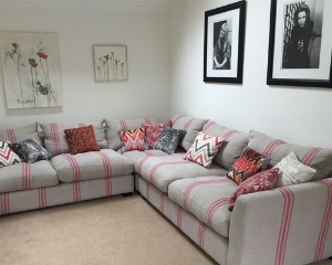 Hambledon Corner Group in Walloon Stripe Red