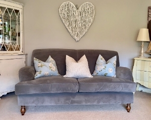 Kentwell 3 Seater Sofa in Designers Guild Varese Velvet Dusk