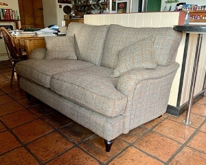 Temple 2 Seater Sofa in Harris Tweed Brown