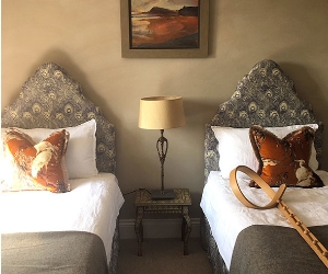 Gothic Single Beds in Liberty Hebe Indigo