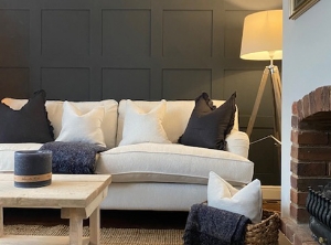 Alwinton 3 Seater Sofa in Aqua Clean Tenby Natural