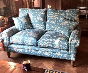 Aldingbourne 2.5 Seater Sofa in Brunschwig & Fils Aralam Print Teal Green