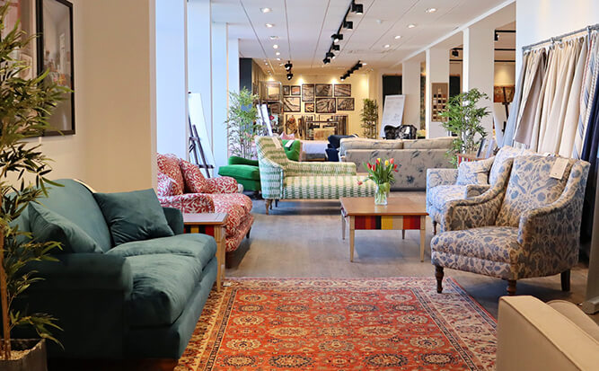 Take a virtual tour of our Cheltenham sofa showroom