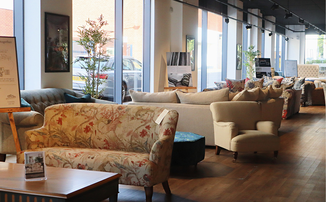 Take a virtual tour of our Leamington Spa sofa showroom