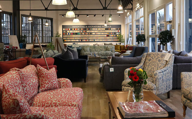 Take a virtual tour of our Edinburgh sofa showroom