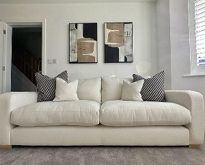 Stockbridge 4 Seater Sofa in  Wemyss Pancha Aubrey Storm
