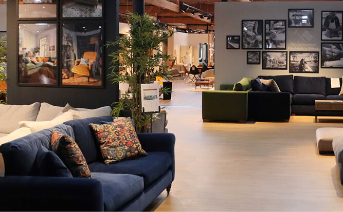 Take a virtual tour of our Leeds sofa showroom