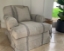Customer Photos: Hampton Loose cover Chair in Baldersby Linen Stripe Blue