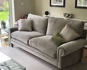 Aldingbourne 4 Seater Sofa in Super Soft Velvet Latte