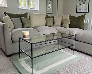 Hambledon Combi Group and Footstool in Plain Oxford Flax