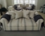 Customer Photos: Lewes 3 Seater Sofa in Cloth 22 Racing Stripe mix & Harwood Chairs in Easy Plain Ash with contrast Piping